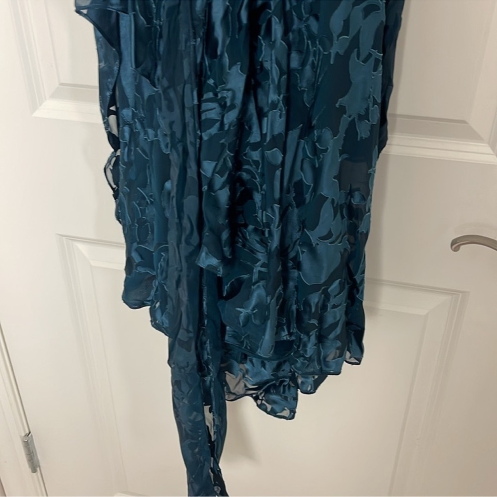 Diane Von Furstenberg Deep Blue Floral Midi Dress - Picture 6 of 11